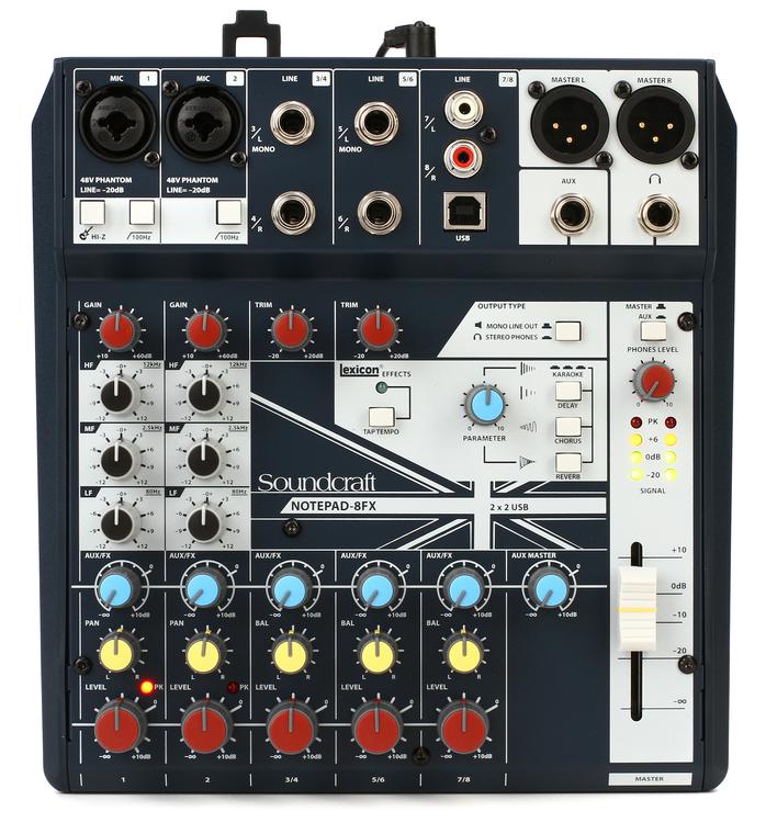 Soundcraft Notepad-8FX 8 Channel Analog Mixer – Luther Music