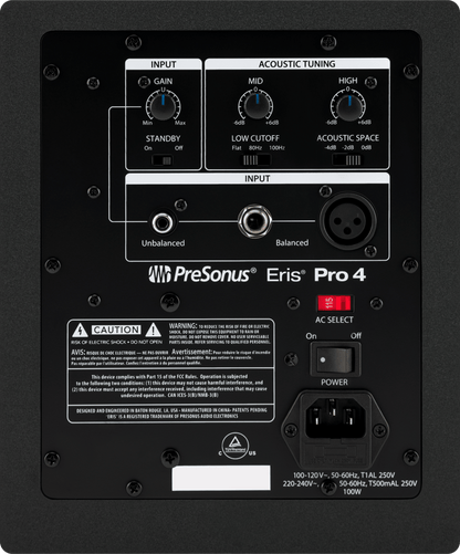 Presonus Eris Pro 4 4" Powered Reference Studio Monitor