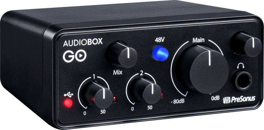 Presonus AudioBox GO 2-in/2-out Compact USB Audio Interface