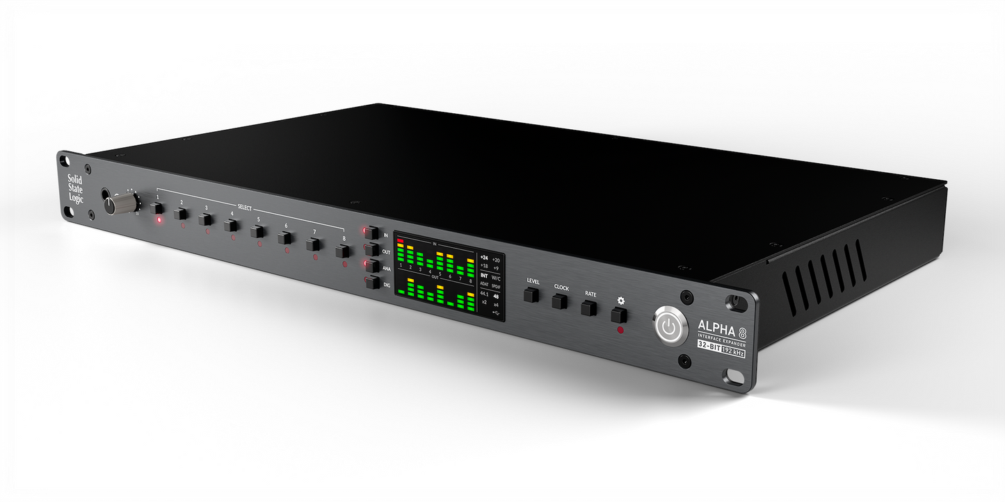 Solid State Logic Alpha 8 High-Performance 8x8 AD/DA Converter with Analogue, ADAT, S/PDIF and USB I/O