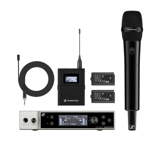 Sennheiser EW-DX MKE 2/835-S SET Digital Dual Wireless Combo Microphone System