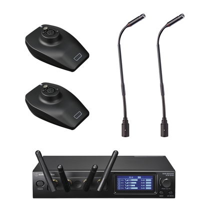 Audio Technica ATW-1427/Pro49Q System 20 PRO Dual Wireless Gooseneck Mic System