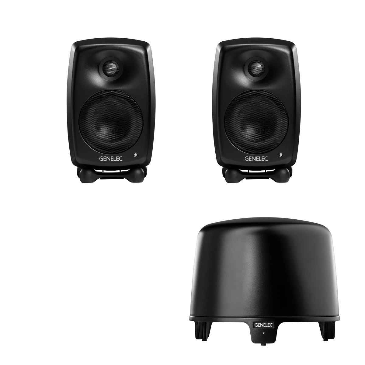 Genelec G TWO 2.1 Stereo System Bundle (Black)