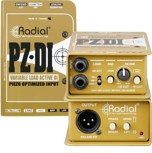 Radial Engineering PZ-DI Variable Load Piezo-Optimized Active DI Box