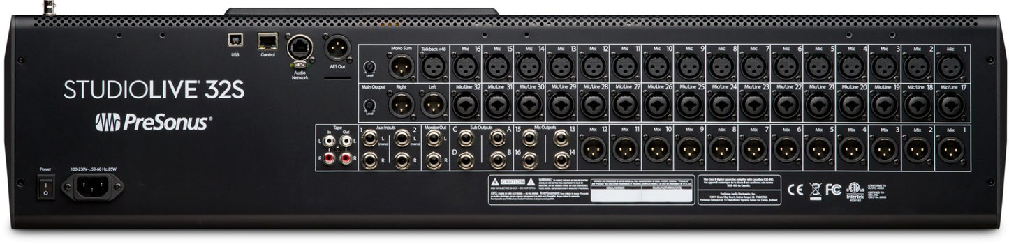 Presonus StudioLive 32S 32-Channel Digital Mixer and USB Audio Interface