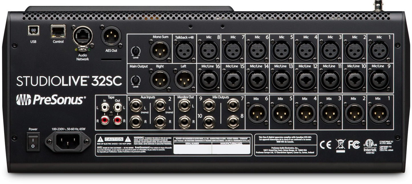 Presonus StudioLive 32SC 32-Channel Digital Mixer and USB Audio Interface