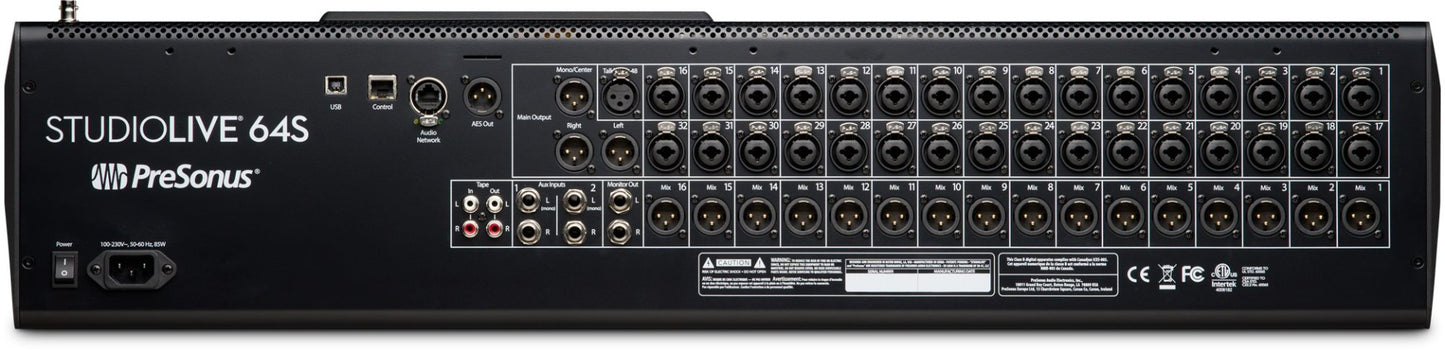 Presonus StudioLive 64S 64-Channel Digital Mixer and USB Audio Interface