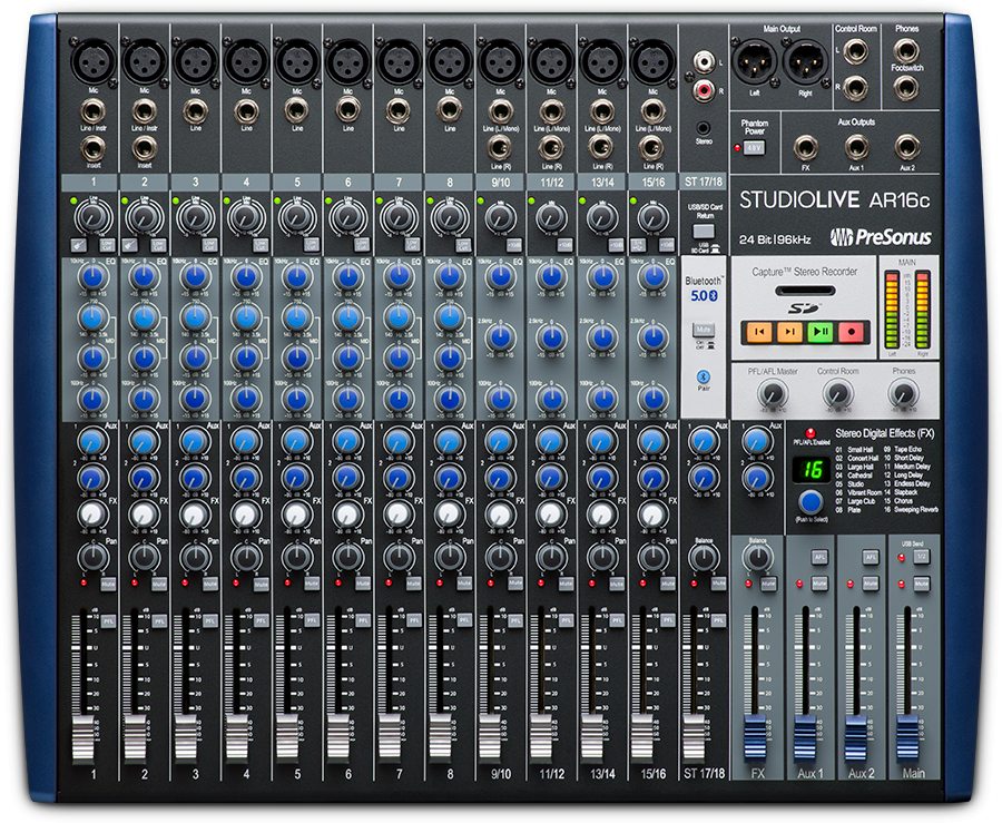 Presonus StudioLive AR16c 18 Channel Hybrid Mixer & Interface